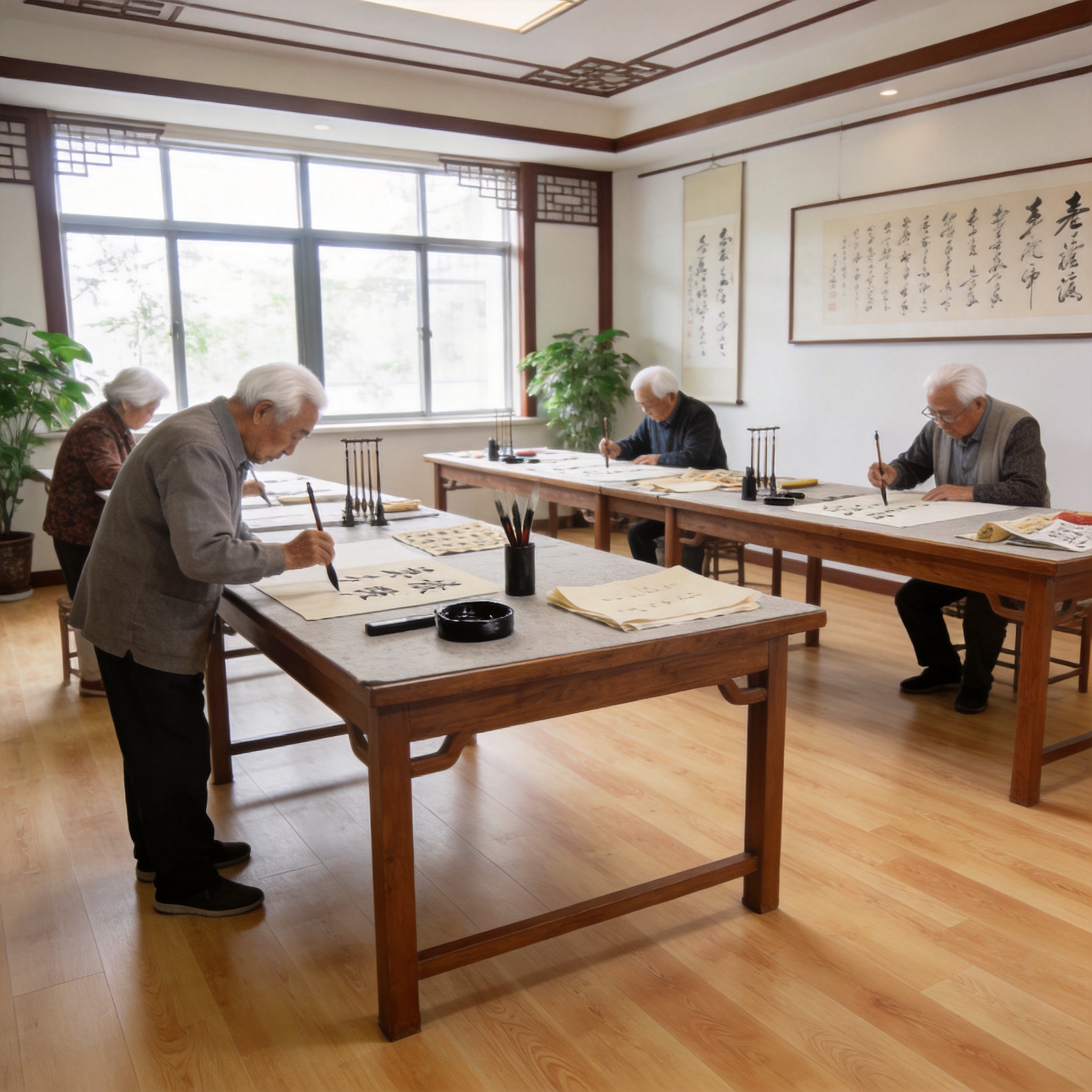 迪兰特系列 × 老年大学书法教室 铺装效果图 2