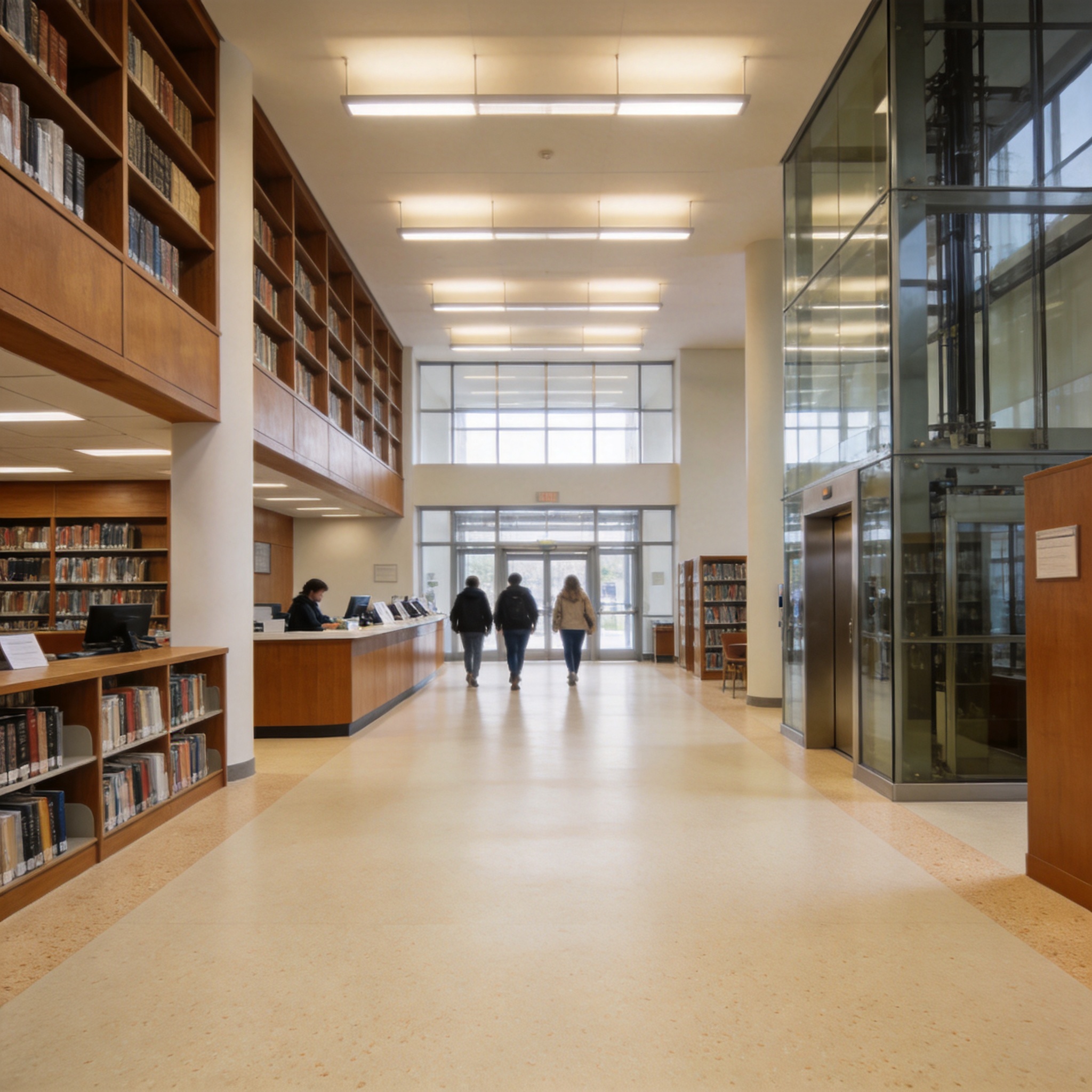 秋色系列 × 大学图书馆 铺装效果图 1