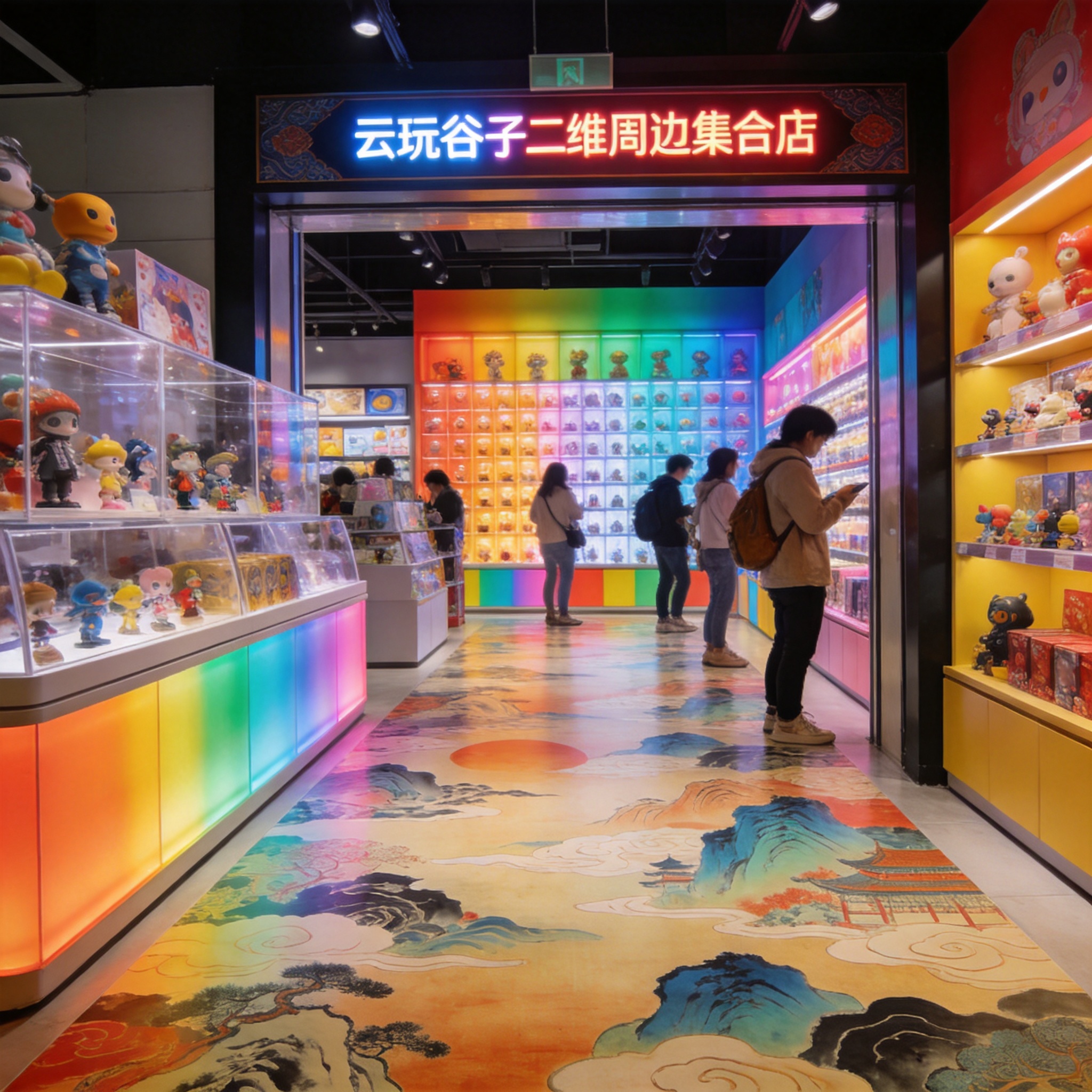 云梦系列 × 潮玩谷子集合店 铺装效果图